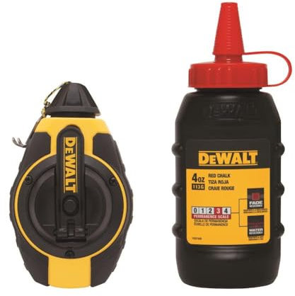 Dewalt 3:1 Chalk Line Measuring Reel with Red Chalk DWHT47374L