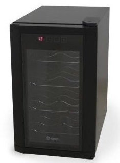 GSC Evolution - Cave à vin de service 8 bouteilles Double Vitrage Ecran LED tactile Petite cave à vin noire
