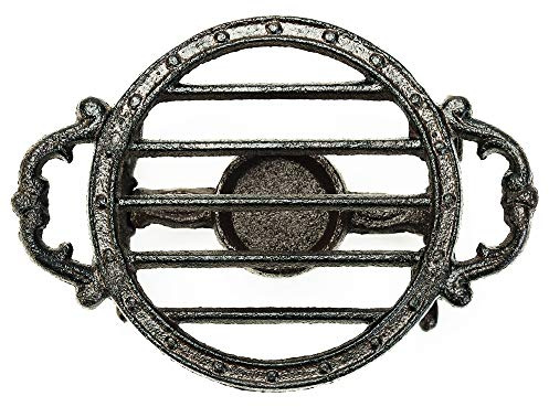 Sungmor Heavy Duty Cast Iron Teapot Dish Warmer Stable Holder for Tealight Stand | Tealight Warmer Decorative Stove for Villa Yard Balcony-Round