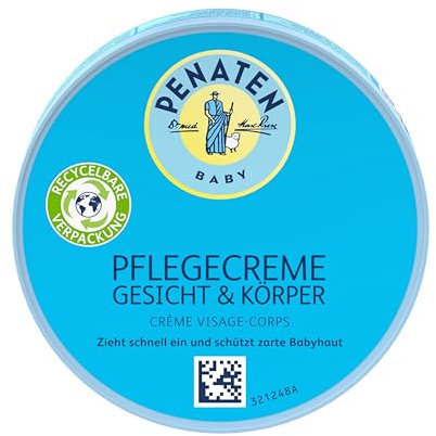 PENATEN Pflegecreme Gesicht & Körper (100 ml), schnell einziehende Baby Gesichtscreme & Körpercreme für zarte Babyhaut hinterlässt ein weiches Hautgefühl & versorgt die Haut mit wichtiger Feuchtigkeit