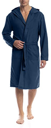 o-day Accappatoio Microfibra Uomo Donna Salvaspazio Unisex per Adulti con Cappuccio Tasche e Cintura Ideale per Viaggio Piscina Palestra Leggero Morbido