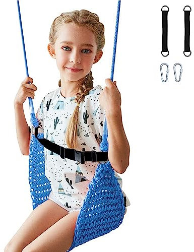 Kinderschaukel Gartenbrettschaukel für Spiele im Freien und drinnen mit höhenverstellbarem Seil