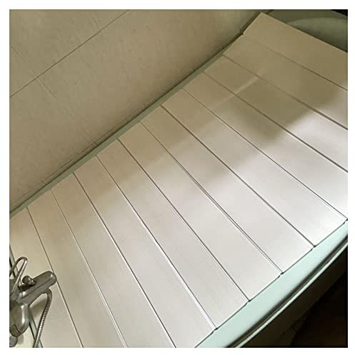Vassoio per vasca da bagno pieghevole, copertura isolante antipolvere per rack di stoccaggio, mensola per vasca con coperchio in PVC spesso 0,6 cm, 22 dimensioni