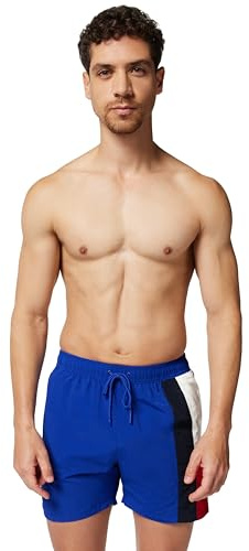 Tommy Hilfiger Short de Bain Homme Medium Drawstring avec Cordon de Serrage, Bleu (Wedge Blue), L