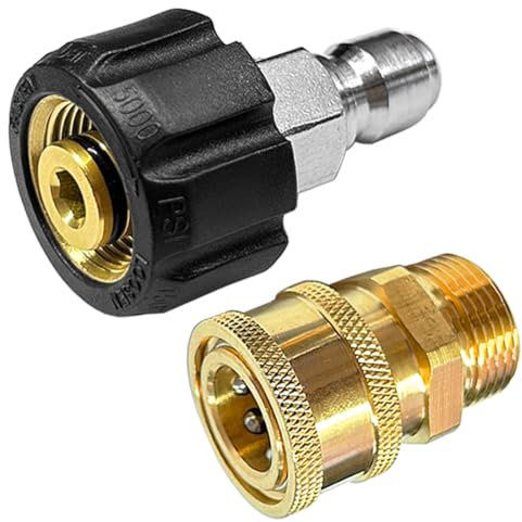 TAPKUA Set adattatore per idropulitrice M22 3/8 tubo Quick Connect Set, pistola collegamento rapido per tubi ad alta pressione