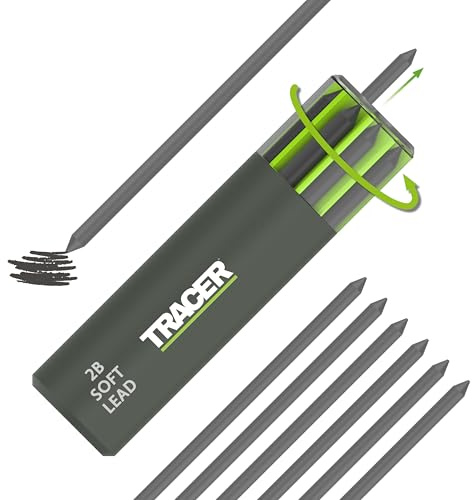 Tracer Tough Construction Lot de 6 mines de rechange pour crayon Tough Pencil 6 x 5,2 mm