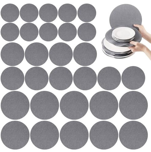 30 Hojas De Esteras Separadoras Grises, Fieltro Separador De Macetas, Protector De Macetas, Separador De Macetas, Fieltro Redondo Para Posavasos, Tabla De Embalaje De Fieltro Para Acampar