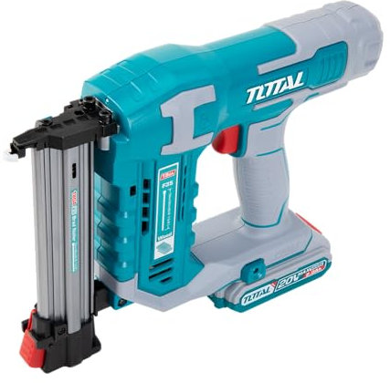 Total - Chiodatrice a batteria, capacità di inchiodamento di 3 chiodi/s, chiodatrice per chiodi da 15-35 mm Ottimale per progetti di falegnameria, 23,5 x 6 x 3,1 cm, blu