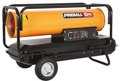 SIP FIREBALL XD175 Space Heater, Diesel/Paraffin/Kerosene, 230V, 51kW / 175,000 BTU/hr, 1230m³ / 43,437ft³ Heating Area, 65L Fuel Tank