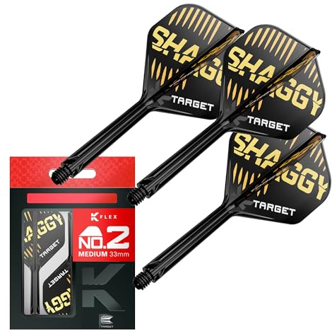 Target Darts Scott Williams K Flex Voli e Sistema di Alberi, No.2 | Confezione da 3 Aste Kflex All In One, Player Edition Freccette Accessori | Asta per Freccette K-Flex – Medio (33mm)