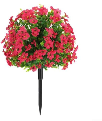 Couvre-sol violet artificiel avec clous de sol, décoration pour intérieur et extérieur, pelouse, plantes, paysage, fleurs de maison (F)