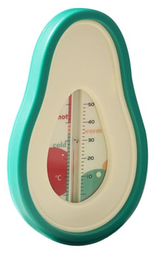 MERRYHAPY Termómetro De Bañera Flotante Para Ñiño Forma De Aguacate, Medidor De Temperatura Del Agua Seguro, Sin Gases Nocivos, Color Verde, Para Bañeras y Piscinas Infantiles