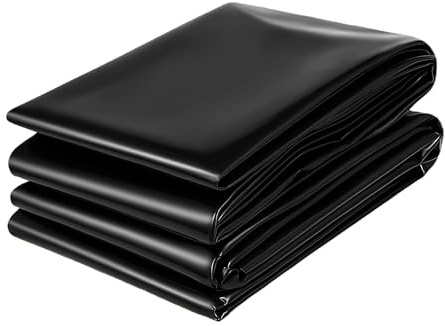 PINGSANL Rivestimento Laghetto Nero 1150 x 1200 cm Resistente Fodera Laghetto in HDPE Stabile Ai Raggi UV per Fontana da Giardino Esterno, Cascata, per Tartarughe, Nero