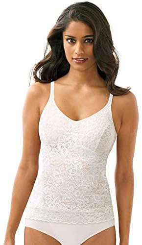 Bali Lace Shapewear, Lace ‘n Smooth Firm Control Shapewear Cami with Built-in Bra Camiseta modeladora Mujer (Pack de 1)