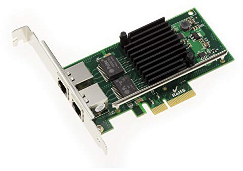 KALEA-INFORMATIQUE Scheda controller di rete con 2 porte Gigabit Ethernet su PCIe x4 con chipset Intel I350-T2 (NHI350AM4)