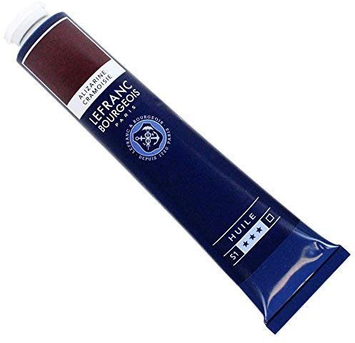 Lefranc Bourgeois 810061 feine Ölfarbe, lichtecht mit hervorragender Deckkraft & hoher Farbintensität, gleichmässiger Konsistenz und optimaler Mischbarkeit, 150ml Tube - Alizarin Karmesin Permanent