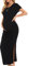 Smallshow Femme Longue Robe Grossesse Fente latérale Robes Maternité Black S