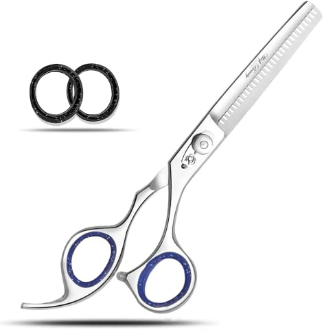 Left Handed Hairdressing Scissors Hair Scissor, Wishbeauty Professional Sharp Left Hand Barber Scissors 6.5” Lefty Hair Cutting Scissors, Hairdresser Scissors Salon Haircut Scissors (Silver Thinning)