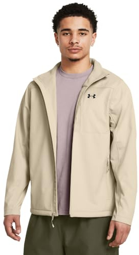 Under Armour Men's ColdGear Infrared Shield 2.0 Soft Shell, (290) Khaki Base / / Black, Small