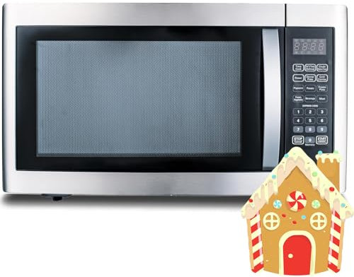 Smad 42L Combination Microwave Oven, Microwave with Grill 1200-1400W, 1100W Microwave Oven with Turntable and Baking Plate, 11 Power Levels, 9 Auto Menus, Defrost Function, Easy Clean, Children Lock