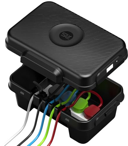 Weatherproof Electrical Box, Outdoor Extension Leads, Reels, Transformers, Fuse Box Cover, 5x Cable Outlets, IP56 Water-Resistant Certified, Silicone Mould, 360 x 255 x 138mm