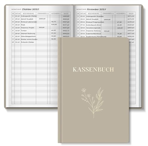 BIROYAL Budget, 120 pagine, libro finanziario a spirale, libro contabile di entrata e spesa, tracker delle spese, agenda finanziaria, taccuino per il monitoraggio del budget, copertina rigida per