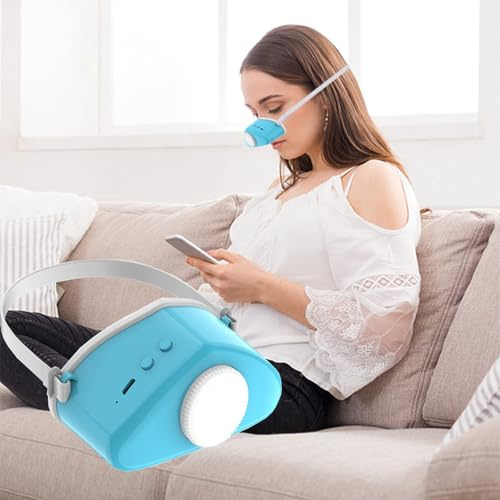Générique Appareil Anti Ronflement Et Apnée du Sommeil Appareil pour L'Apnée du Sommeil Détection Intelligente du Son Dispositif De Ronflement pour Améliore La Qualité du Sommeil,Blue