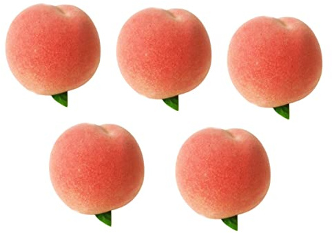 HOLIDYOYO 5Pezzi Pesche Artificiali Realistiche Decorazione Simulata Frutta Ufficio e Negozi