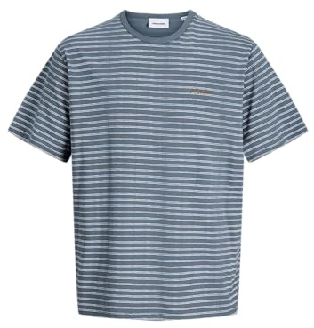 JACK & JONES Jjdevin Daytona Striped tee SS Crew Neck Jjdevin Daytona Striped tee SS Crew Neck Hombre (Pack de 1)