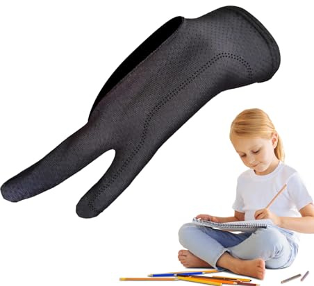 MFYOUPK Digital Drawing Glove, Two-Finger Artist Glove for Tablet Drawing, Breathable Accessories Reduces Friction for Crafting Painting Beginners Professionals