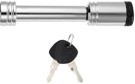 SHOWERORO Bloqueo de Enganche para Remolque Resistente Antirrobo con Tapa Antipolvo de Cerraduras para Gancho de Remolque y Receptor de Tráiler Seguridad para Camión y Caravana
