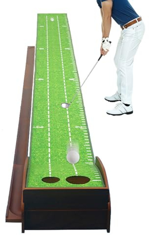 Tappetino Da Golf - Doppio Foro Antiscivolo Per Interni, Campo Da Pratica Con Ritorno Automatico Della Palla, Tappetino Da Golf Per Golfisti Adulti Per Uomini, Attrezzatura Da Allenamento Per Uomini A