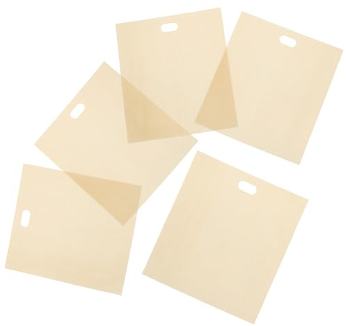 NUOBESTY Sacchetti Riutilizzabili per Tostapane 5 Pezzi 16x18 Cm in Materiale Antiaderente Resistenti al Calore per Toast, Panini e Forno, Adatti per Microonde e Griglia, Confezione