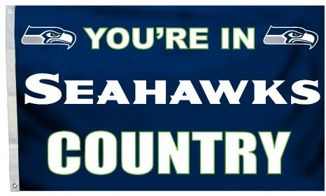 Fremont Die NFL Seattle Seahawks Flagge mit Ösen, 90 x 150 cm, in Country