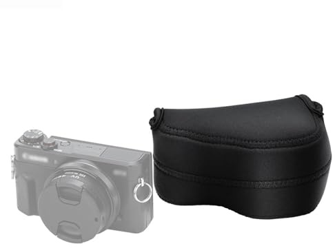 JJC Kompatibel mit Sony A6500/A6400/A6300/A6000 + 16-50mm Objektiv und mit Objektiv Größe bis zu 4.7 x 2.9 x 3.4/120 x 73 x 87mm Schwarz Neopren Kameratasche