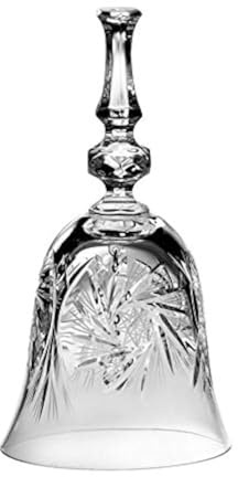 Barski - European Quality Glass - Hand Cut - Cut Crystal - Bell - 6.25 H - Made in Europe