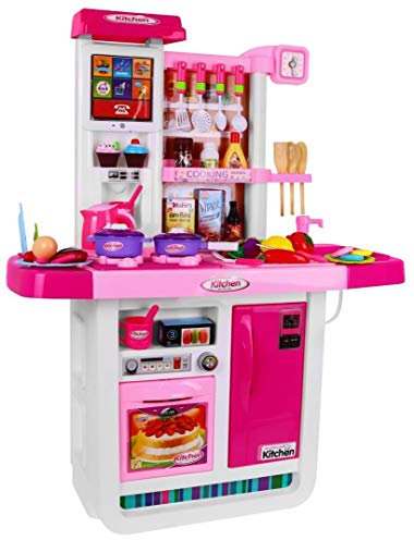 BSD Imitationsspel rollspel kök stort kök med tillbehör - rosa