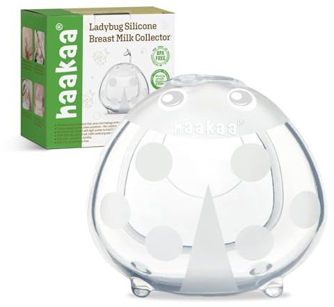 haakaa Ladybug Milk Collector Breast Milk Saver Breast Shell for Breastfeeding, Collect Breastmilk Leaks, Skin-Friendly and Easy to Wear (1.4oz/40ml,1PC)