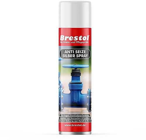 BRESTOL® ANTI SEIZE Spray 400 ml (2055) - Montagespray Korrosionsschutz Oxidationsschutz Feuchtigkeitsverdränger Alkalienschutz-Spray Säureschutz-Spray Gewindeschoner Lochfraß-Schutz Schmierspray