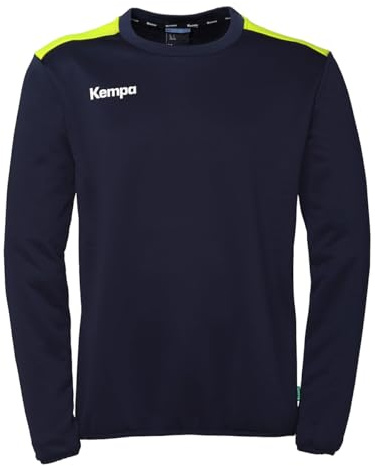 Kempa Unisex Emotion 27 Training Top Sweatshirt, Marine/Fluo Gelb, XXL EU