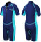 Yikayin Neoprenanzug Kinder Kurz, 2mm Premium CR Nassanzug Shorty Jungen Mädchen, Thermo UV Neopren Schwimmanzug Frontreißverschluss zum Schwimmkurs, Tauchen, Surfen, Schnorcheln, SUP - Blau S