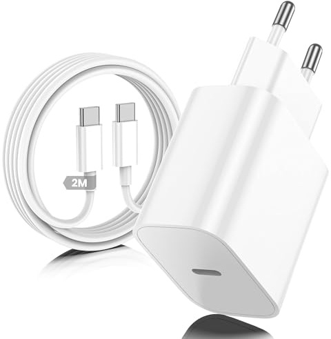 Caricatore USB C,USB-C a C da 2M,Caricabatterie Rapido Batterie di Per Apple iPhone 17/16/15/Plus/Air/Pro/Max,Per Galaxy S25/S24,Per iPad/Pro/Min,Tipo C Cavetto Ricarica Charger Adattatore