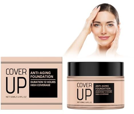 Correttore Liquido Fondotinta Naturale 50 ml - Copre Imperfezioni della Pelle, Occhiaie e Rughe per una Carnagione Impeccabile