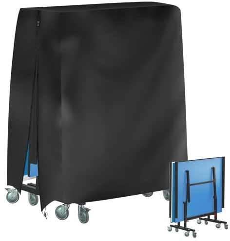 Housse de protection pour table de ping-pong, 165 x 70 x 185 cm, housse de protection Oxford imperméable pour table de ping-pong, housse de protection pour table de ping-pong, housse de protection