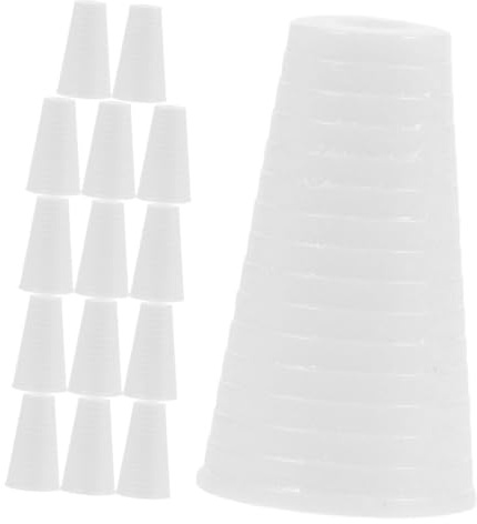 Generic 15pezzi Pomelli Per Tende Da Finestra Cordino in Plastica Bianca Nappa Per Tende Romane Estremità Per Cordino Per Pomelli Per Funi Per Da Finestra Cordini Per Accessori Per