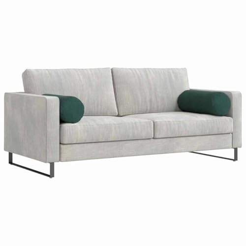 vidaXL Bolsterkuddar 2 pcs Mörkgrön Ø 25 x 70 cm Kordread tyg