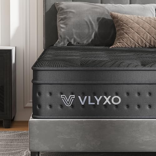 Vlyxo King Size Hybrid Mattress 5FT, 10Inch Gel Memory Foam & Pocket Spring
