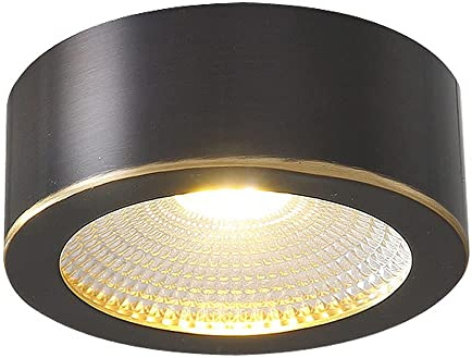DJVHSRI Spotlight,Led Surface Mounted Spotlight, Modern Accent Spot Lighting Indoor Spotlights, Copper Ceiling Mount Light Fixtures for Living Room Corridor Aisle Gallery Picture,4000k-7w