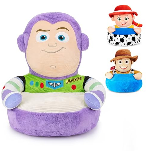 Disney Toy Story Buzz Plush Kids Sofa Chair – Soft Padded Seat for Toddlers & Children, Character Style Chair for Playroom, Bedroom & Living Room – Lightweight & Cosy