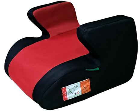 Phenix, Sitzerhöhung Auto Kinder 126-150 cm, ca. 7 bis 12 Jahre, Universale Autositzerhöhung, Bezug Abnehmbar und Waschbar, R129 I-size Norm Konform, SINDO Boostersitz, Rot